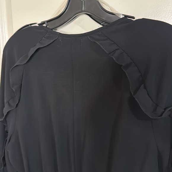 TEEZE ME Womens Black Tie Elbow Sleeve Above The Knee Evening Wrap - Picture 13 of 13